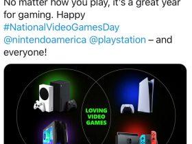 国家游戏日，Xbox 发推喊话索尼、任天堂